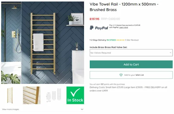scudo-vibe-brushed-brass-towel-rail