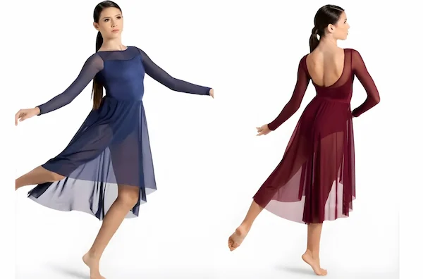 mesh-high-low-midi-dress